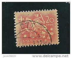 N° 776 Sceau Du Roi Denis 20 Rouge Orange S Jaune    Timbre    Portugal Oblitéré 1953 - Usado