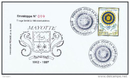 (0234) Mayotte FDC Inner Wheel 24/03/00 - Sonstige & Ohne Zuordnung