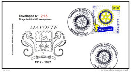 (0305) Mayotte FDC 100 Ans Du Rotary 13/05/05 - Other & Unclassified