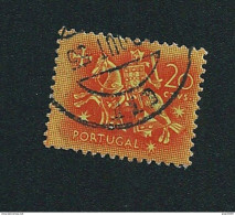 N° 776 Sceau Du Roi Denis 20 Rouge Orange S Jaune    Timbre    Portugal Oblitéré 1953 - Gebruikt