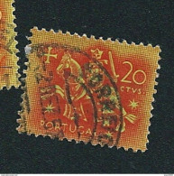 N° 776 Sceau Du Roi Denis 20 Rouge Orange S Jaune    Timbre    Portugal Oblitéré 1953 - Gebruikt