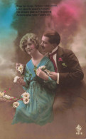 COUPLE - Tous Les Deux L'amour Nous Invite L'art Appelle Aussi La Beauté - Colorisé - Carte Postale Ancienne - Koppels