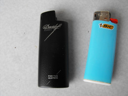 DAVIDOFF CIGARETTES ADVERTSING BLACK METAL LIGHTER CASE FOR BIG MINI 10 #1955 - Autres & Non Classés