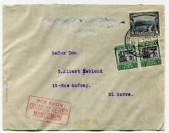 !!! COMPAGNIE BARRANQUILLA LETTRE DE COLOMBIE POUR LA FRANCE 1934 CACHET ROUGE PAR AVION - Kolumbien