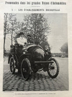 1900 AUTOMOBILE - LES GRANDES USINES AUTOMOBILES - LES ETABLISSEMENTS DECAUVILLE - LA VIE AU GRAND AIR - Car Racing - F1