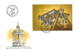 429 - 30 - Enveloppe Avec Bloc "Journée Du Timbre 2007 Einsiedeln" - Oblit Spéciale 1er Jour - Cartas & Documentos