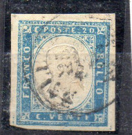 345b - SARDEGNA IV, 20  Cent Celeste Chiaro N. 15g . FIECCHI - Sardegna