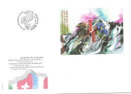 429 - 40 - Enveloppe Avec Bloc "Expo Internaitonale Locarno 2003" - Oblit Spéciale 1er Jour Locarno - Cartas & Documentos