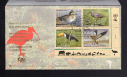 United Nations Vienna 2003 FDC Block 4v Birds - FDC