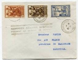 !!! SERVICES AERIENS SPECIAUX PENDANT LE BLOCUS DE DJIBOUTI 7/1/1942 - Storia Postale