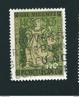 N° 977 Tricentenaire De La Naissance De Gil Vicente (poète)  20e  Timbre Portugal 1965 Oblitéré - Gebraucht