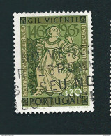 N° 977 Tricentenaire De La Naissance De Gil Vicente (poète)  20e  Timbre Portugal 1965 Oblitéré - Oblitérés