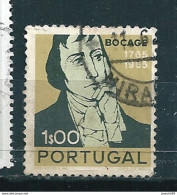 N° 1004 Bicentenaire Naissance Poète Manuel Maria Barbosa Du Bocage 1.00e Timbre Portugal 1966 Oblitéré - Usado