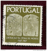 N° 1027 Abolition De La Peine De Mort 1e  Timbre Portugal Oblitéré 1967 - Gebruikt