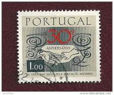 N° 1035 Oeuvre Des Mères Pour L éducation Nationale 1e Timbre Portugal 1968 - Gebruikt