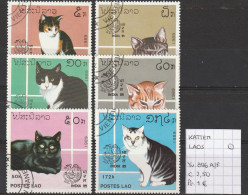 (TJ) Katten - Laos YT 896 A/F (gest./obl./used) - Chats Domestiques