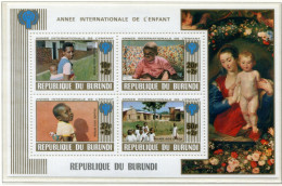 Burundi Block 109, Bl.109 Mnh Jahr Des Kindes Year Of The Child SOS-Kinderdorf Gitega - Hojas Y Bloques