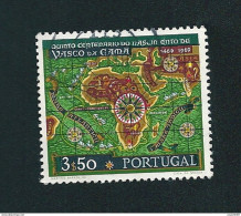 N° 1071 500ème Anniversaire Vasco De Gama Timbre Portugal Oblitéré 1969 - Usati