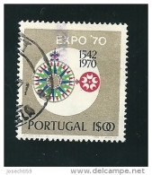 N° 1086 Exposition Universelle D'Osaka  Timbre   Oblitéré Portugal 1970 - Oblitérés