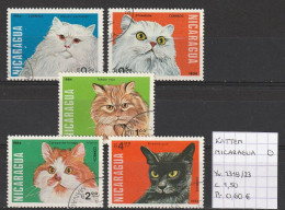 (TJ) Katten - Nicaragua YT 1319/23 (gest./obl./used) - Chats Domestiques