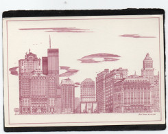 NEW-YORK  TITLE : BATTERY PARK MEDIUM  Signée ANDRE FERRARA NEW-YORK CPM 1982  Dessin Collection - Collezioni E Lotti