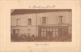 CPA 37 CHAMBOURG / CAFE DE LA PLACE - Other & Unclassified