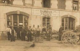 Arnay Le Duc * RARE Carte Photo * Voitures Cycles DUREUX Frères Machines Agricoles , Rue St Jacques Et Route De Paris - Arnay Le Duc