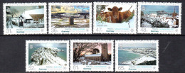 Guernsey 2011 Christmas, Winter Wonderland Set Of 7, MNH, SG 1394/1400 - Guernesey