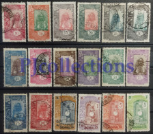 N1306- FRENCH SOMALIS 1922/30 DRUMMER - SOMALI GIRL SET 18 STAMPS USATI - USED - Autres & Non Classés