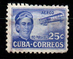 CUBA - 1952 - 30th Anniv. Of The Key West-Mariel Flight Of Agustin Parla - USATO - Luchtpost