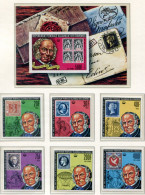 KOMOREN 494-499 B, Block 191 B, Bl.191B Mnh, Marke Auf Marke, Stamp On Stamp Rowland Hill - COMOROS, COMORES - Comores (1975-...)