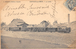 CPA 80 CAYEUX SUR MER / LA GARE / TRAIN - Sonstige & Ohne Zuordnung