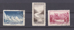 Chine 1956 , La Serie Complete , Achèvement Des Autoroutes Sikang-Tibet Et Chinghai-Tibet, 3 Timbres - Gebraucht