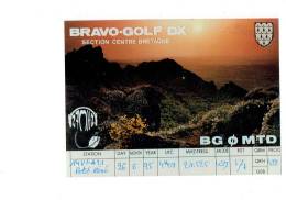 Carte QSL Radio Amateur - BRAVO GOLF DX - Section Centre Bretagne - Illustration Casque - Photographie - Otros & Sin Clasificación