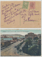 Romania WW1 1919 Occupation In Hungary Budapest Postcard Mailed To Focsani With Romanian Stamps And Censormark - Storia Postale Prima Guerra Mondiale