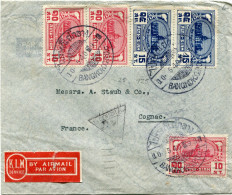 SIAM LETTRE PAR AVION CENSUREE DEPART BANGKOK 10-5-40 POUR LA FRANCE - Siam