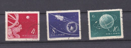 Chine 1958 , La Serie Complete Satellites – Spoutniks , 3 Timbres  . 407 à 40 - Usados