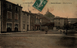 Saint Donat (La Drôme Pittoresque) Place St Pierre - Collection Champion - Carte Colorisée Et Vernie - Other & Unclassified