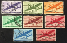 1941 /44 United States - Airmail  - 8 Stamps - Used - Used Stamps