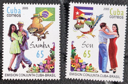 Cuba, 2005, Mi 4698-4699, Joint Issue With Brazil, Son And Samba Dancers, 2v, MNH - Danse