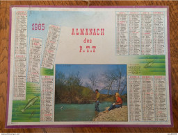 1965 Calendrier Du Département De L'Aube - La Truite était Là - Pêche, Pêcheur - Grand Format : 1961-70