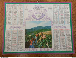 1961 Calendrier Du Département De L'Aube - Vendanges En Provence - Groot Formaat: 1961-70