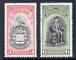 GRENADA - 1951 UNIVERSITY SET (2V) FINE MOUNTED MINT MM * SG 185-186 - Grenade (...-1974)