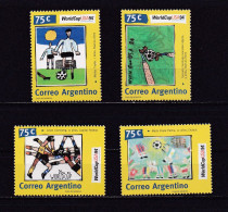 ARGENTINE 1994 TIMBRE N°1845/48 NEUF AVEC CHARNIERE FOOTBALL - Ungebraucht