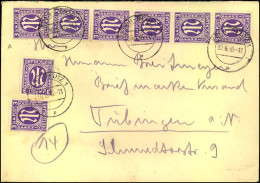 1946, 2 Pfg. AM-Post, Britischer Druck Achtmal Auf Fernbrief In Der 2. Portoperiode Ab KÖLN-DEUTZ. - Andere & Zonder Classificatie