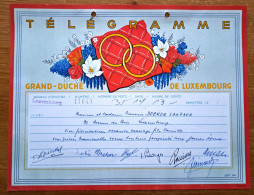 " Luxemburg " Telegramm  Von 1935 - Naissance & Baptême