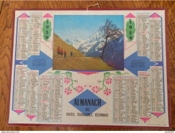 1959 Calendrier Du Département De L'Aube - Que La Montagne Est Belle - Big : 1941-60