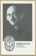 André Gaillard (1927-2019) - Les Frères Ennemis - Photo De Programme Signée - Schauspieler Und Komiker