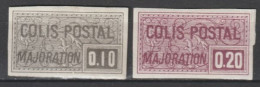 COLIS POSTAUX - 1938 - YVERT N° 155+158 VARIETE NON DENTELES ! * MH - COTE MAURY 2009 = 82 EUR. - Mint/Hinged