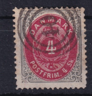 DENMARK 1870 - Canceled - Sc# 18 - Gebruikt